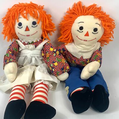 Large Handmade Raggedy Ann and Andy dolls 70s to 80s vintage | eBay