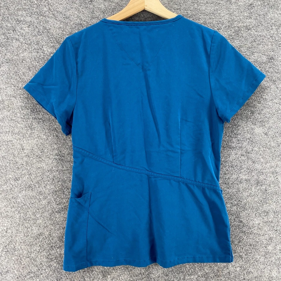 Blusa Médica Urbane Ultimate para Mujer XS Azul Cuello en V Manga Corta Bolsillos Rayón Foto 2 de 4