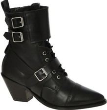 Image of All Saints - Alix Ankle Boots Size 7 New in Box Genuine Leather Zipped Sold Out
