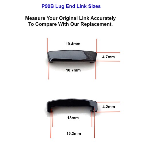 For RADO CERAMIC Lug End Case LINK 19.4mm X 13mm Watch Bracelet Strap Part P90B - Picture 2 of 6