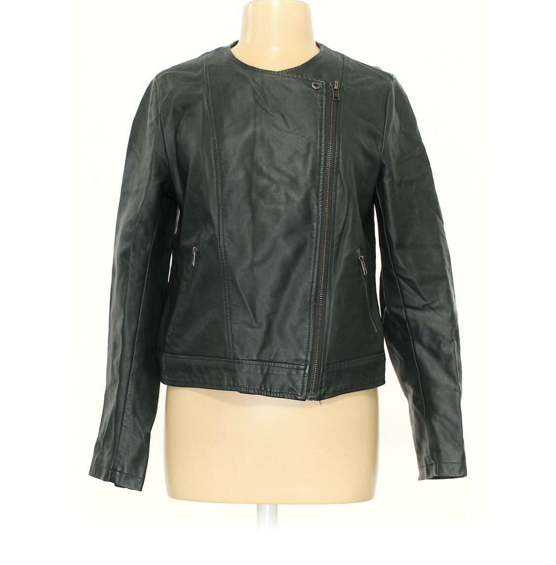 Forever 21 green leather jacket Clearance