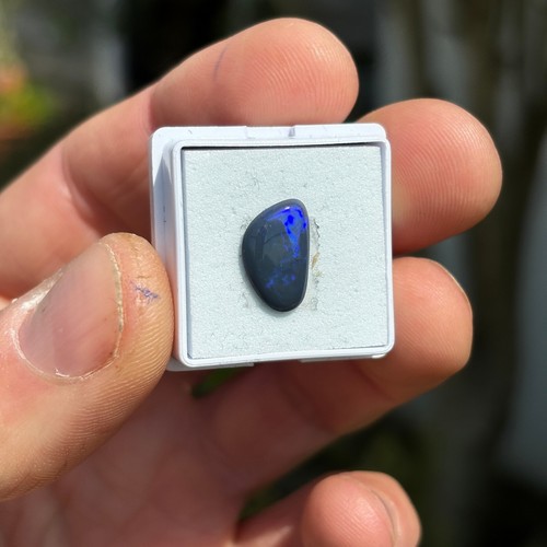 Piedra preciosa suelta australiana ópalo negro Lightning Ridge de 1,60 quilates forma libre Eo-690 - Imagen 2 de 12