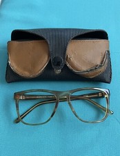 Vintage eyeglass case and glasses
