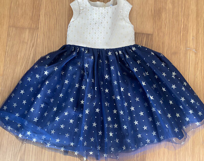 Dorissa Girl Star Tie Navy Blue Gold Dress Size 5 | eBay Dorissa Girl Star Tie Navy Blue Gold Dress Size 5 | eBay
