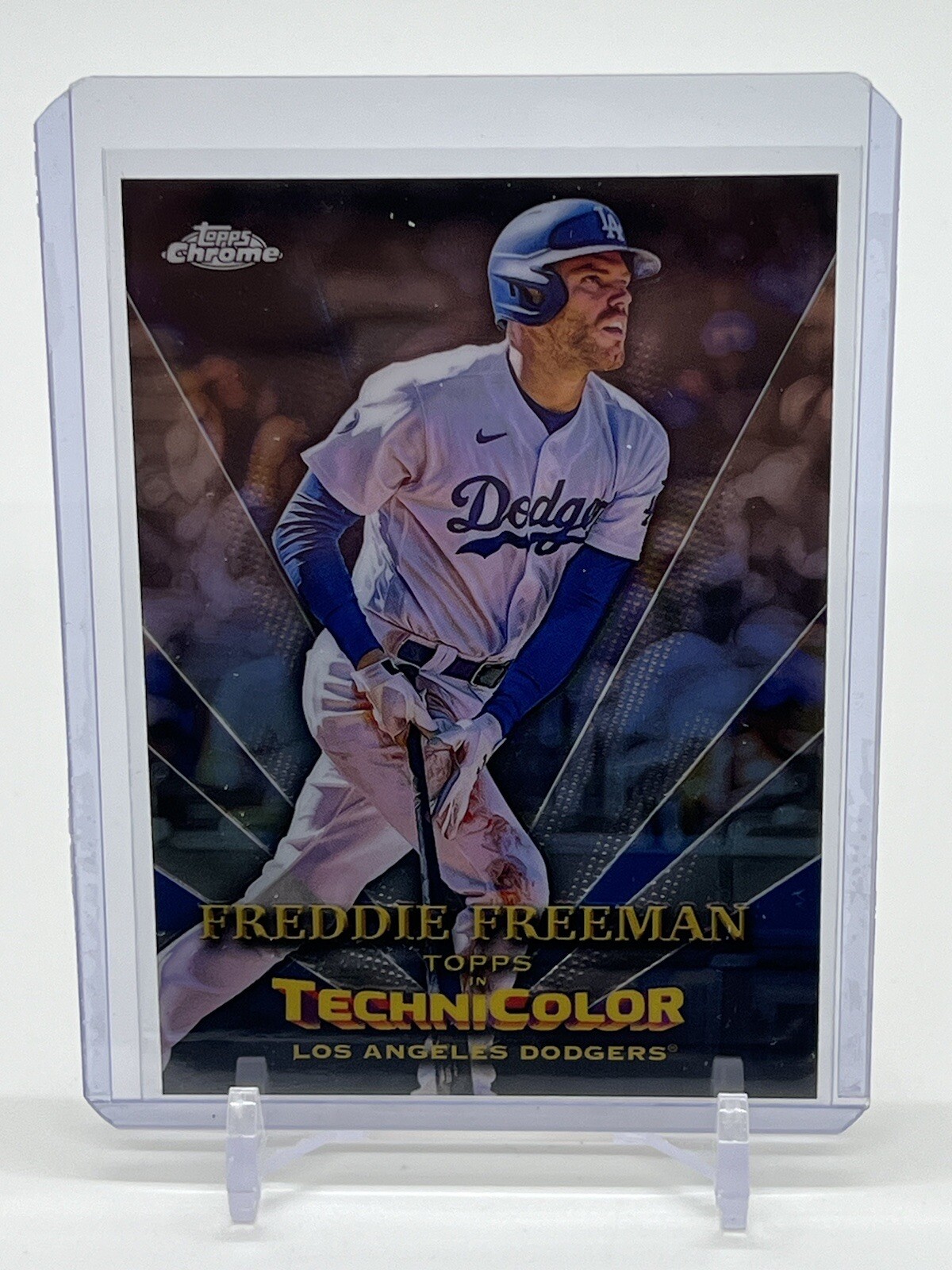 2023 Topps Chrome Baseball Freddie Freeman Refractor Technicolor LA Dodgers