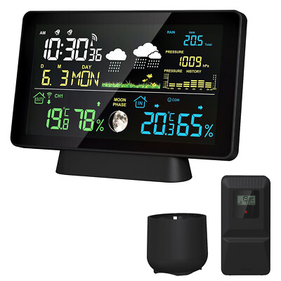 Wireless Weather Station 8-in-1 with Outdoor Sensor Time Weather Forecast V7N9