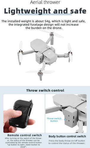Per DJI Mini 2/Mavic Mini Drone Dispositivo di Consegna Lanciatore Aria Dropping System Parte - Foto 5 di 10