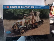 HobbyBoss BA-6 Armored Car - Plastic Model Military Vehicle - 1/35 Scale