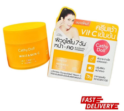 Cathy Doll Whitamin C Day Cream 50ml Brightening Firming Dark Spot Masker UV Pro