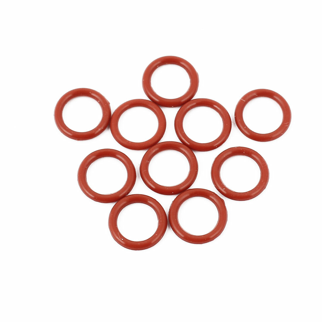 10Pcs Red 10mm x 1.5mm Silicone Rubber Gasket O Ring Sealing Ring Heat