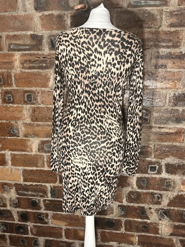 WAREHOUSE LEOPARD PRINT FINE KNIT DRESS FITS SIZE 8 NWT - Picture 8 of 10