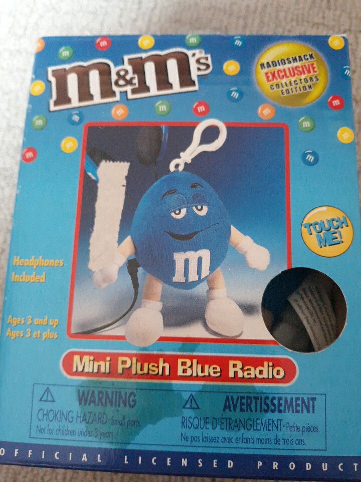 ラジオ(m&m's) M&Ms Old School Radio With Headphones Collectible Blue M&m New