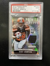 DUKE JOHNSON PSA ROOKIE JERSEY CARD POP 1 2015 Panini Prizm PREMIER JERSEYS