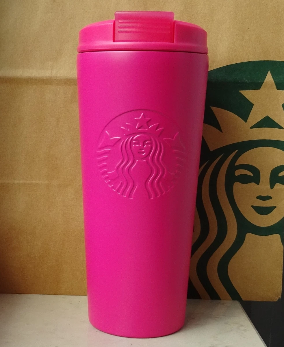 Starbucks Tumbler Stainless Steel Summer Europe Pop-Up Straw Pink 16oz NEW