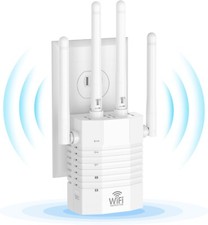 WiFi Range Extender, Dual Band Signal Repeater Booster for Home AC1200 NIB White