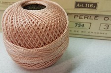 2 Large DMC 3 Coton Perle Crochet Cotton Thread VINTAGE 147 Yards Ech Color 754