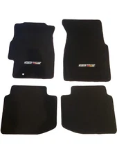 Fit Honda Civic 1996-2000 4Dr/2Dr Floor Mats Black W/Emblem  M-H