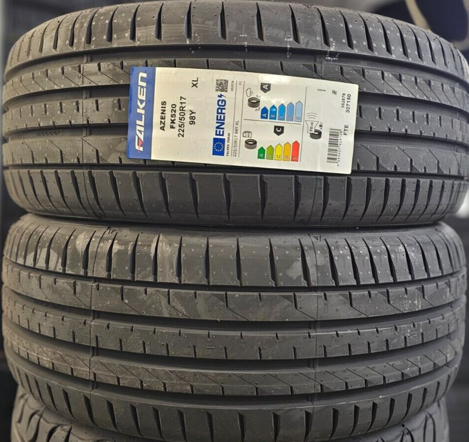 2X FALKEN AZENIS FK520 225/50 ZR17 XL 98Y UHP CAR TYRES 225 50 17