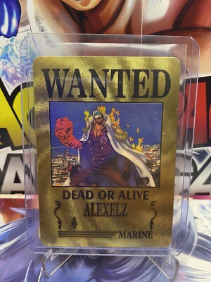 Alexelz✨One Piece Wanted Poster Gold Card Collectible✨ | eBay