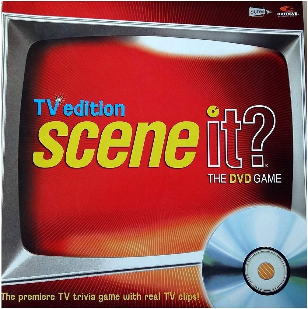 Scene It? TV Edition DVD Board Game The Premiere Trivia Game with Real TV Clips