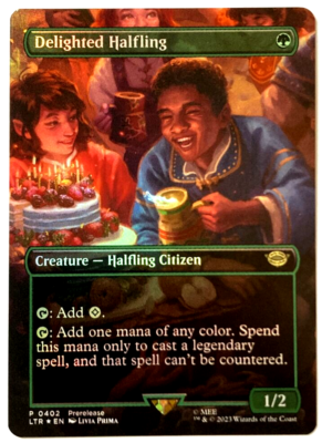MTG Delighted Halfling (Borderless Foil) The Lord of the Rings 402