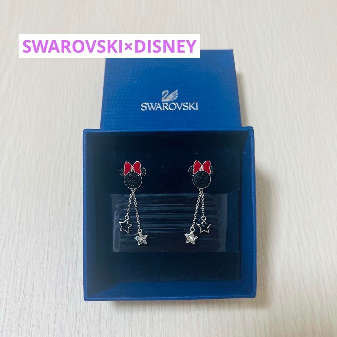 スワロフスキーSWAROVSKI x Disney Minnie Earringsイヤリング Swarovski Disney Minnie Mouse earrings - 5668779