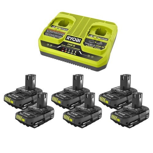 Ryobi Battery And Charger RYOBI ONE+ 18V Dual-Port Simultaneous