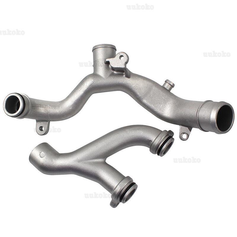 Engine Thermostat Hose Aluminum Water Coolant Pipe Kit LR092992+LR090630