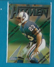 1997 Topps Finest Blaine Bishop Card, Unpealed w/ Protective Coating Hitmen #118