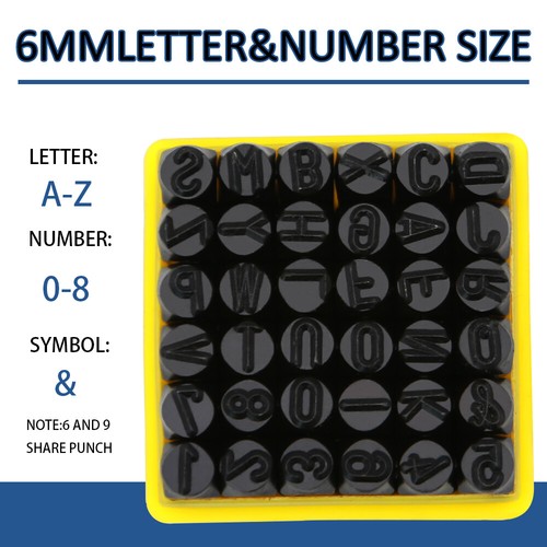 Letter & Number Stamp Punch Set,Hardened Steel Letter Metal Punch Kit