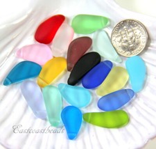 Free Form Drop Pendant Beads, Sm.8x21mm., Matte Finish, YOU PICK COLOR, 10 Pcs