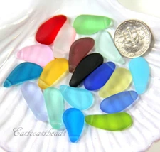 Free Form Drop Pendant Beads, Sm.8x21mm., Matte Finish, YOU PICK COLOR, 10 Pcs