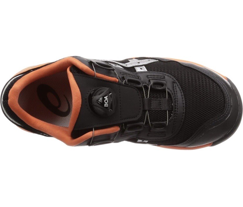 ASICS Winjob CP209 BOA WIDE Black Orange Safety Shoes