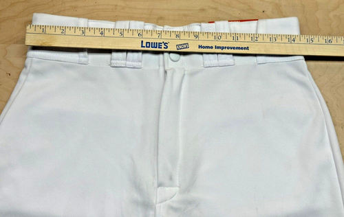 NWT Adult Mens Medium EASTON Baseball Pants ~ Full Length Elastic Bottom WHITE - Picture 8 of 9
