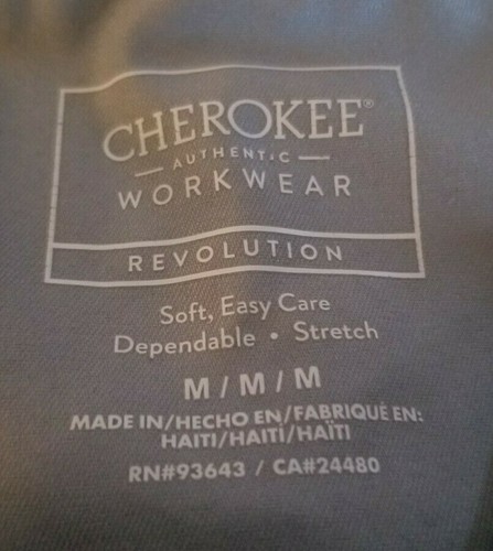 Cherokee Workwear Gray Scrubs Top Size 1 medium, 1 large, Size Large Pants - Picture 4 of 7