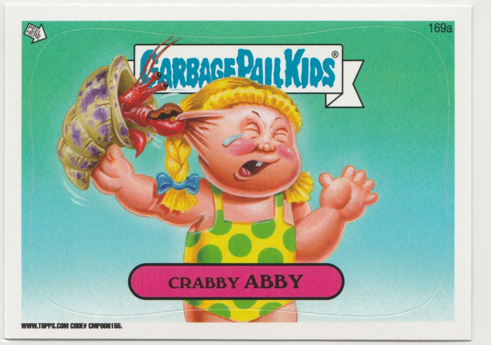 Vintage 2013 GPK Crabby Abby #169a Garbage Pail Kids Series 3 BNS3 Card