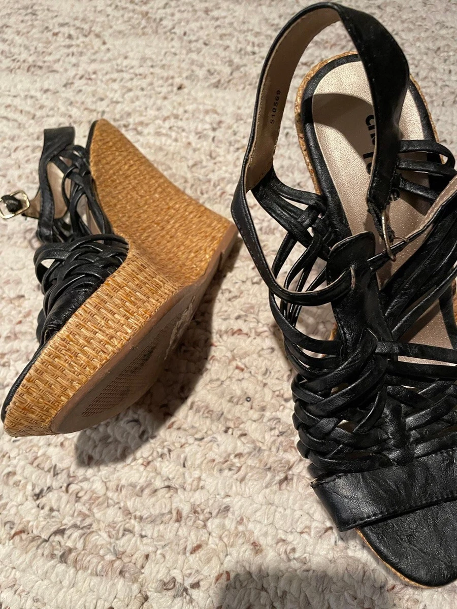 Charlotte russe black wedges sale