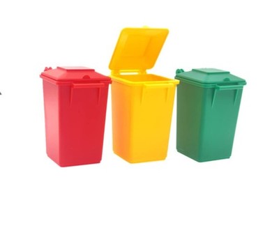 Interactive 3-Piece Garbage Can Set for Bruder Trucks   Colorful & Engaging