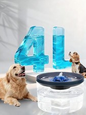 Dog Water Fountain 4L/135oz for Large Dogs  Multiple Pets   Ultra-Quiet Pump, 3