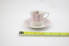 Crown Staffordshire Demitasse Cup  Saucer Pink F 1469 Y