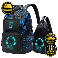 Rucksack Schulrucksack Reflektierend Wasserdicht FüR Jungen MäDchen Kinder 20L