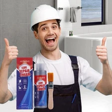 Leak Repair Waterproof Sealant Spray with Brush 100ml UK F1R6