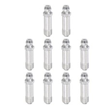 Steel Straight Hydraulic Grease Fitting Accessories M8 x 1mm Thread 10 Set