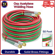 50ft x 1/4" Twin Welding Hose Oxygen Acetylene 4 Torch Cutting 300PSI Hoses