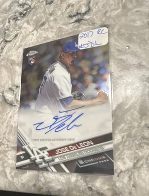 2017 Topps Chrome - Rookie Autographs Jose De Leon #RA-JDL (AU, RC)