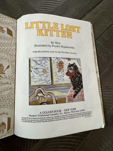 RARE Little Golden Book #302-56 Little Lost Kitten By Nina - Picture 3 of 11
