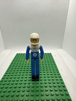 Lego Technic Figur Gross, m. Helm Visier Transparent, Tech005 Weiss, Blau 8712, 