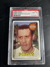 1969 Topps #511 Diego Segui PSA 8 Seattle Pilots First Name In Yellow Letters