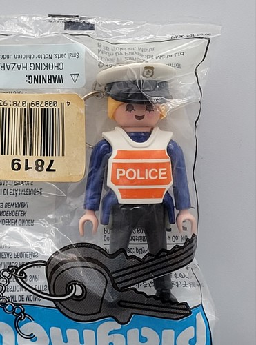 VINTAGE Playmobil Figura Portachiavi Poliziotto Femmina 1998 #7819 - SIGILLATO NUOVO - Foto 4 di 16