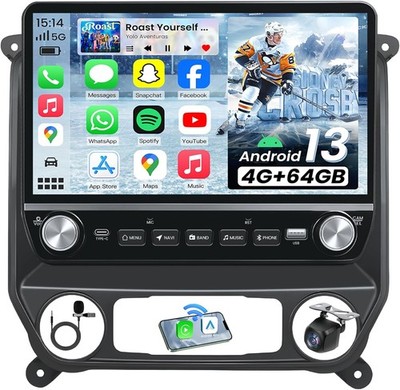 For 2014-2018 Chevrolet Silverado Carplay Radio EQ Cam GPS Navi w/Cam 4core 64G